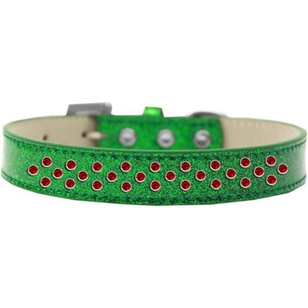 UNCONDITIONAL LOVE Sprinkles Ice Cream Red Crystals Dog CollarEmerald Green Size 16 UN812369